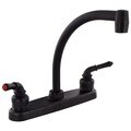 Valterra KITCHEN FAUCET, 8IN HI-ARC, 2 LEVER TEACUP, 1/4 TURN, PLASTIC, RUBBED PF221501